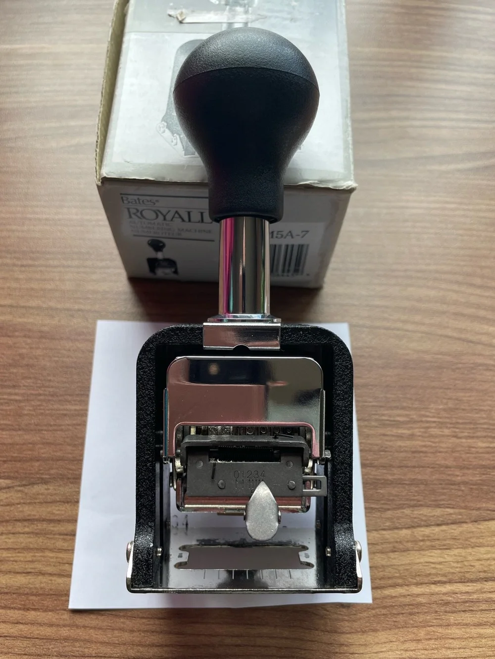 Vintage Bates Royall Automatic Numbering Machine RNM5A-7 5 Wheels 7 Movements